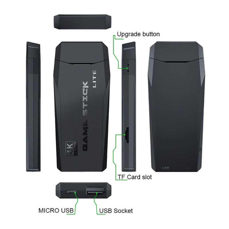 Máy Chơi game retro 20000 + 4k hdmi tv Và 2 Bộ Điều Khiển Không Dây