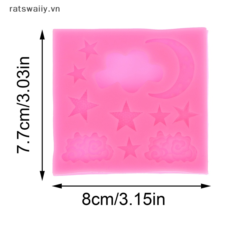 1 Khuôn Silicon Làm Bánh Hình Đám Mây / Ngôi Sao / Đám Mây / Mặt Trăng Trang Trí Bánh Kem diy vn