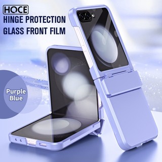 HOCE ZFlip7 Bảo vệ bản lề sang trọng với phim màn hình nhỏ Vỏ điện thoại cho Samsung Galaxy Z Flip 5 / 6 / 7 5G Vỏ cứng