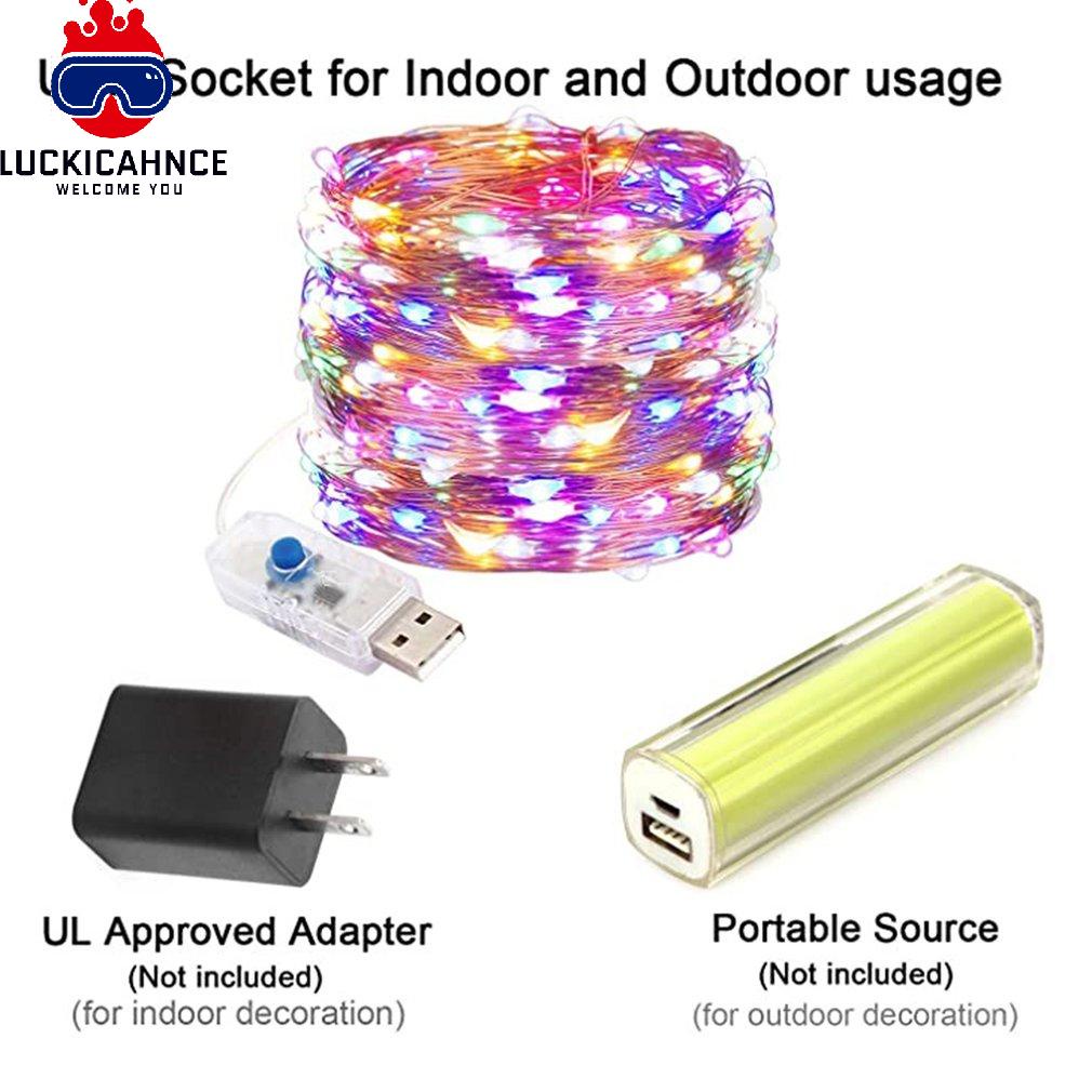 10m 100 Lights LED Strip Light USB Remote Copper Wire Led Fairy String Lights  lucki