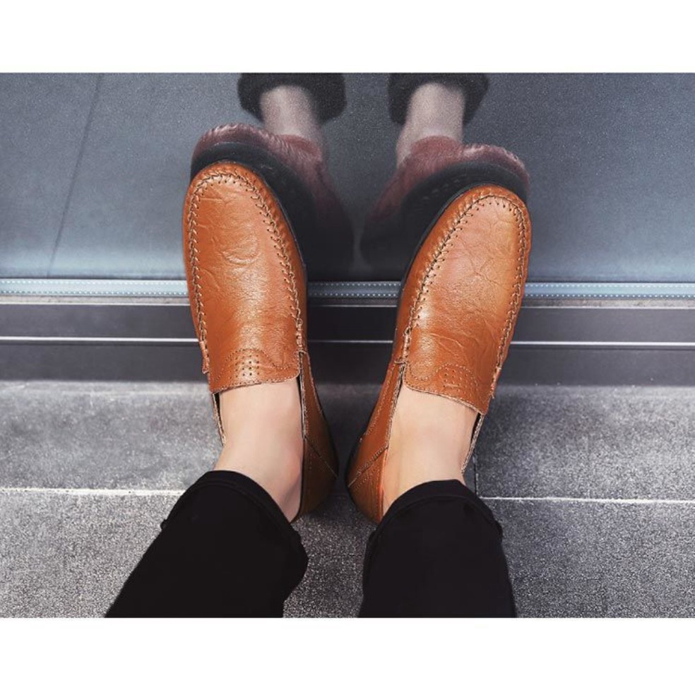 Giày Da Thời Trang Công Sở Lịch Lãm Nam Tính