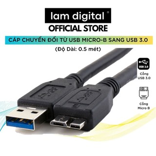 Dây cáp usb 3.0 sang micro b cao cấp dài 0.5 mét