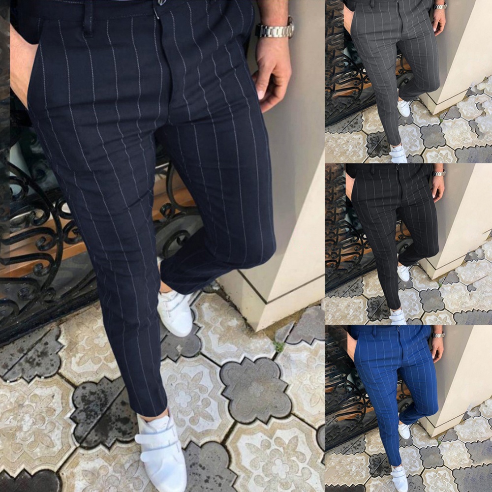 Quần Tây Kẻ Sọc Thời Trang Công Sở Thanh Lịch Cho Nam