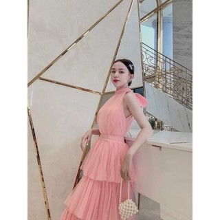 Đầm dự tiệc  tầng nơ cổ DG4583