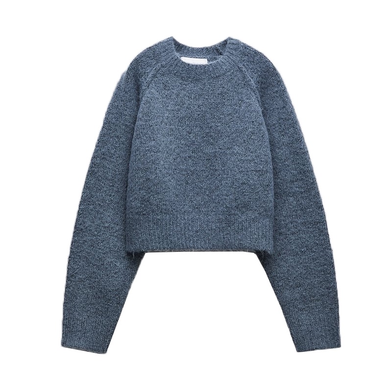 Zara Áo sweater Cổ Tròn Dáng Rộng Thời Trang Thu Đông Cho Nữ 9598187