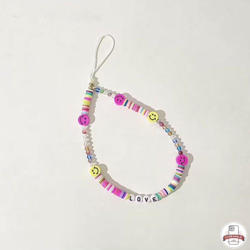 Chuỗi Hạt acrylic Thủ Công Nhiều Màu Sắc Chống Thất Lạc Thời Trang Nữ Tính Kèm Dây Đeo Điện Thoại