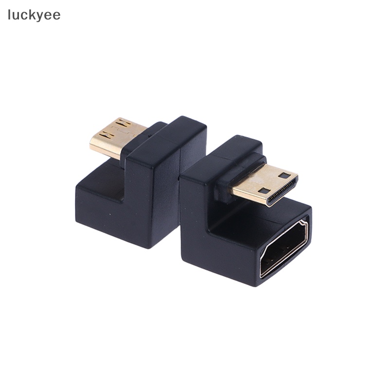 Luckyew Đầu Nối Chuyển Đổi mini hd male Sang hdmi Hình Chữ u Góc Xoay 360 Độ tq