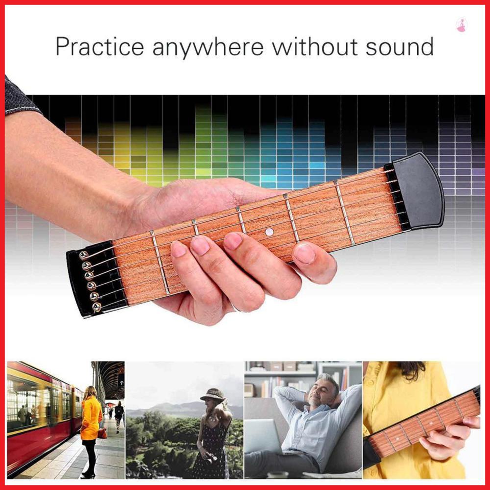 Mô Hình Đàn guitar Bỏ Túi 6 Dây 6 Phím Bằng Gỗ sapele Dành Cho Người Mới Bắt Đầu Đen