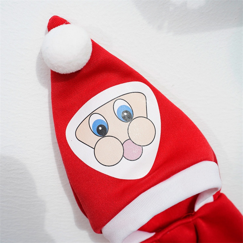 Áo sweater Có Mũ Trùm Họa Tiết Ông Già Noel Dễ Thương Cho Thú Cưng