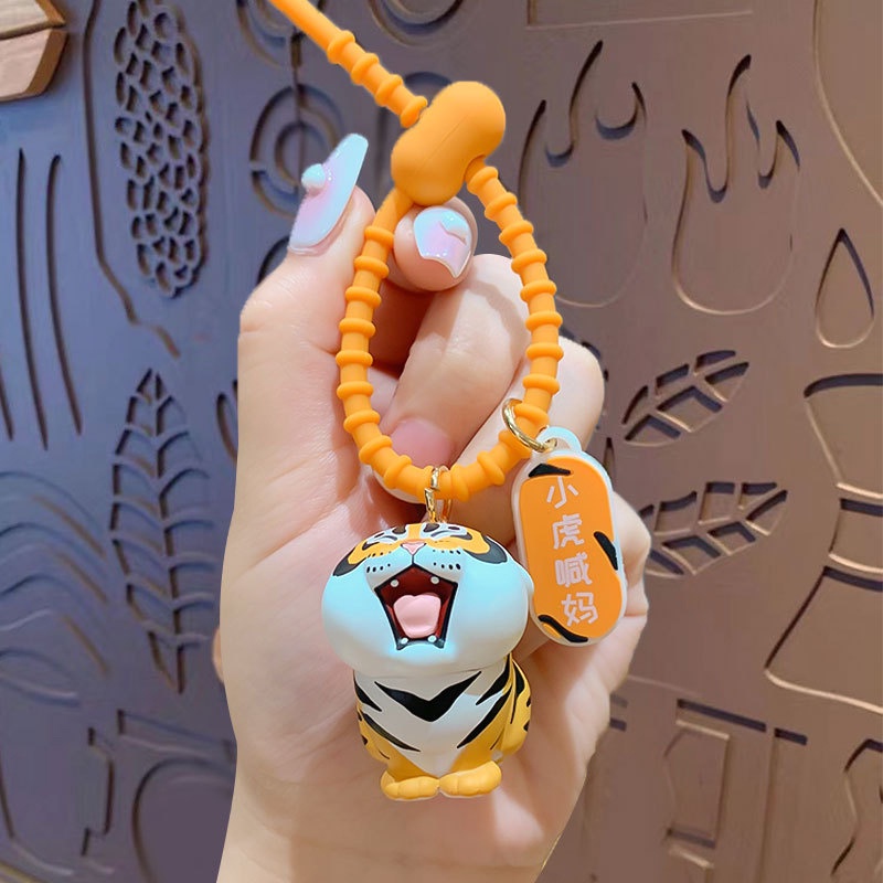 Hoạt Hình Móc Khóa Hình Hổ "I 'M not a fat tiger" Đáng Yêu