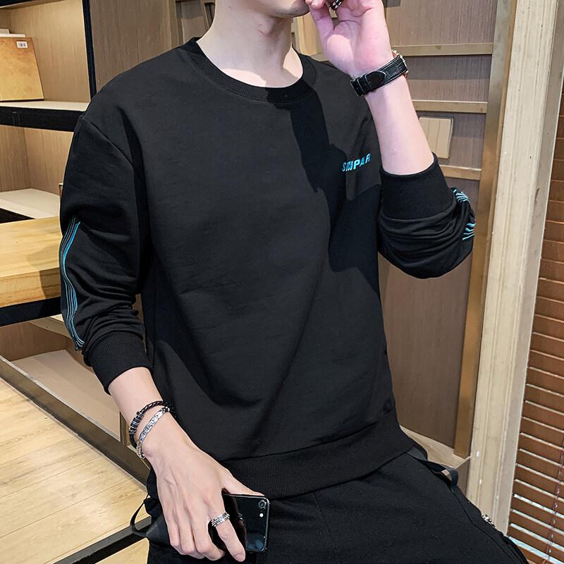 Áo Thun cotton Tay Dài Cổ Tròn Phong Cách Mới Mùa Thu Đông 2020 Cho Nam size m-4Xl