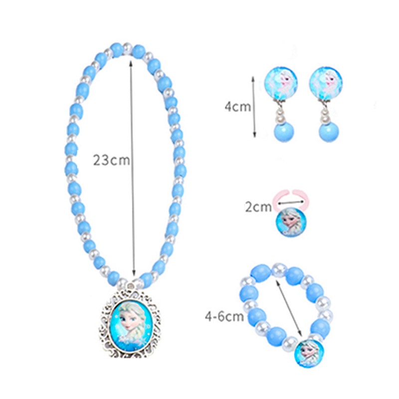 Momo Bộ Trang Sức Công Chúa elsa Xinh Xắn Cho Bé Gái