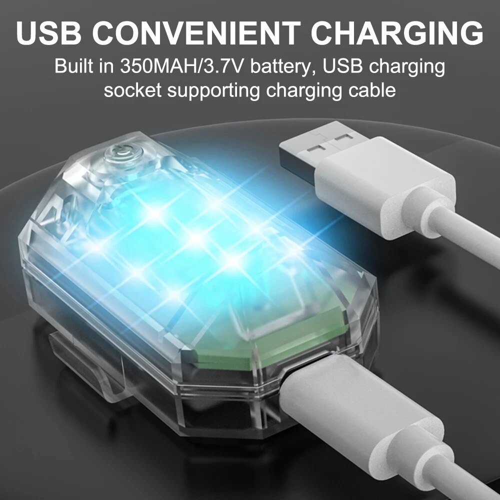 Đèn led Cảnh Báo Điều Khiển Từ Xa Không Dây 7 Màu Chống Nước Cho Xe Hơi Xe Máy Xe Đạp