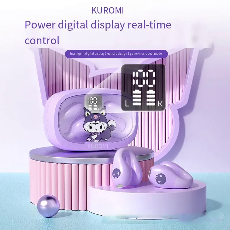 Sanrio Tai Nghe bluetooth 5.3 Chống Nước Có mic Hình kuromi my melody pachacco tws