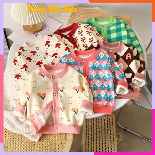 Áo Khoác Cardigan Dệt Kim Thời Trang Thu Đông Cho Bé Trai Bé Gái Từ 1-5 Tuổi 