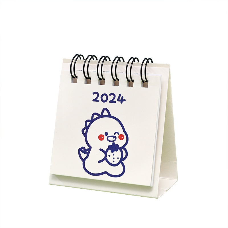 Lịch Để Bàn 2024 mini Họa Tiết Hoạt Hình Dễ Thương