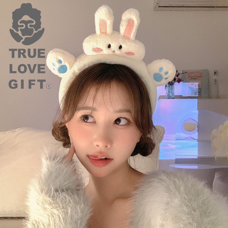 SANRIO Băng đô Cài Tóc Rửa Mặt Đa Năng Màu Trắng Thời Trang Hàn Quốc Cho Nữ