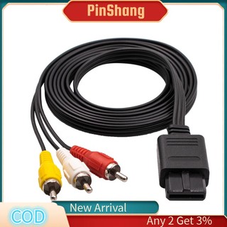 Pinshang Dây Cáp av Dài 1.8m Cho Máy Chơi game nintendo 64 n64 snes