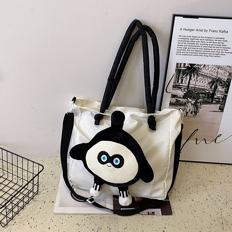 BEIBAOBAO  Túi tote mềm hình quả trứng lớn ngộ nghĩnh thời trang dành cho nữ