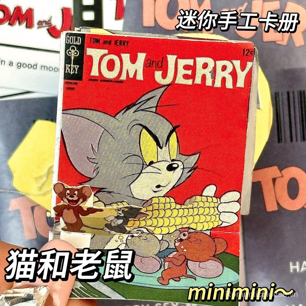 Sách Thẻ mini Hình Mèo Và Chuột Thủ Công Dễ Thương