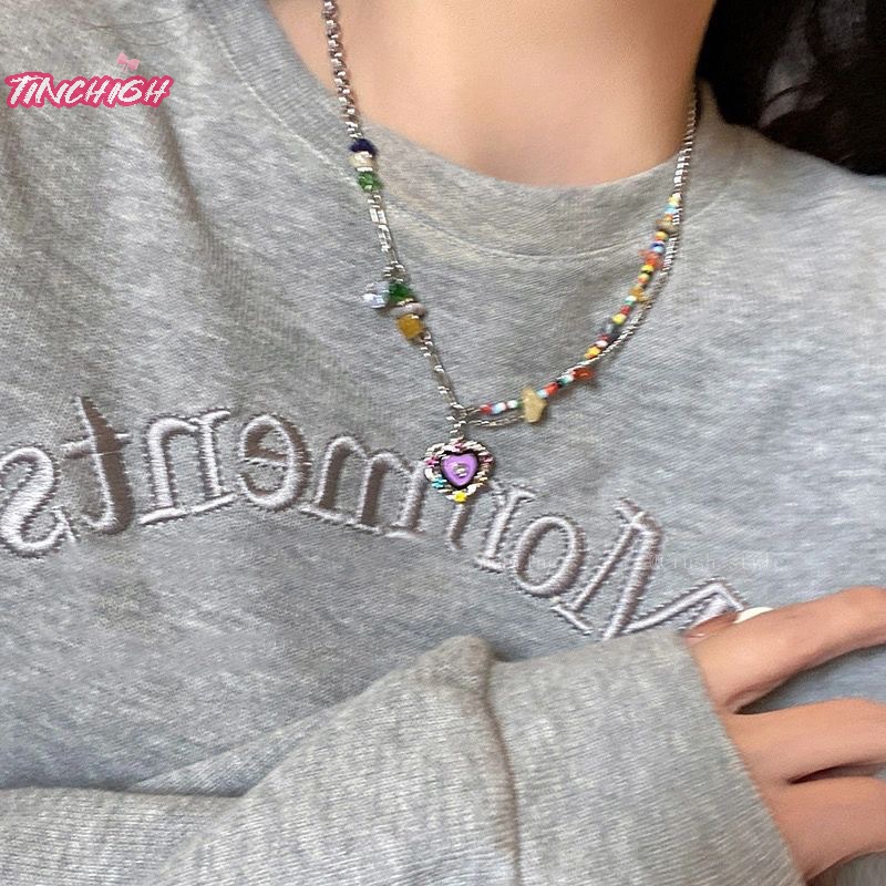 Vòng cổ Chuỗi Hạt Hình Ngôi Sao / Trái Tim Màu Kẹo Ngọt Ngào vintage Thời Trang