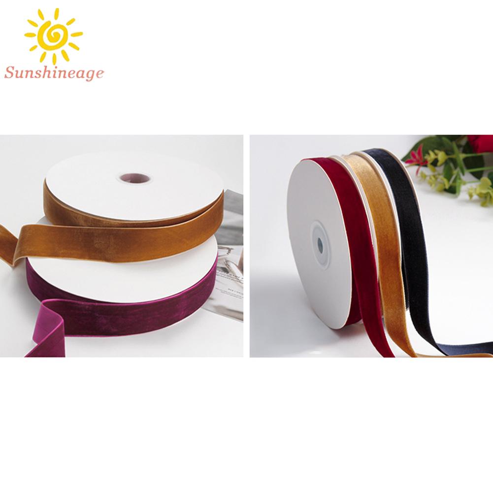 Cuộn Dây Ruy Băng 10 Yards handmade Bằng Vải Nhung Thắt Nơ Trang Trí Tiệc Cưới