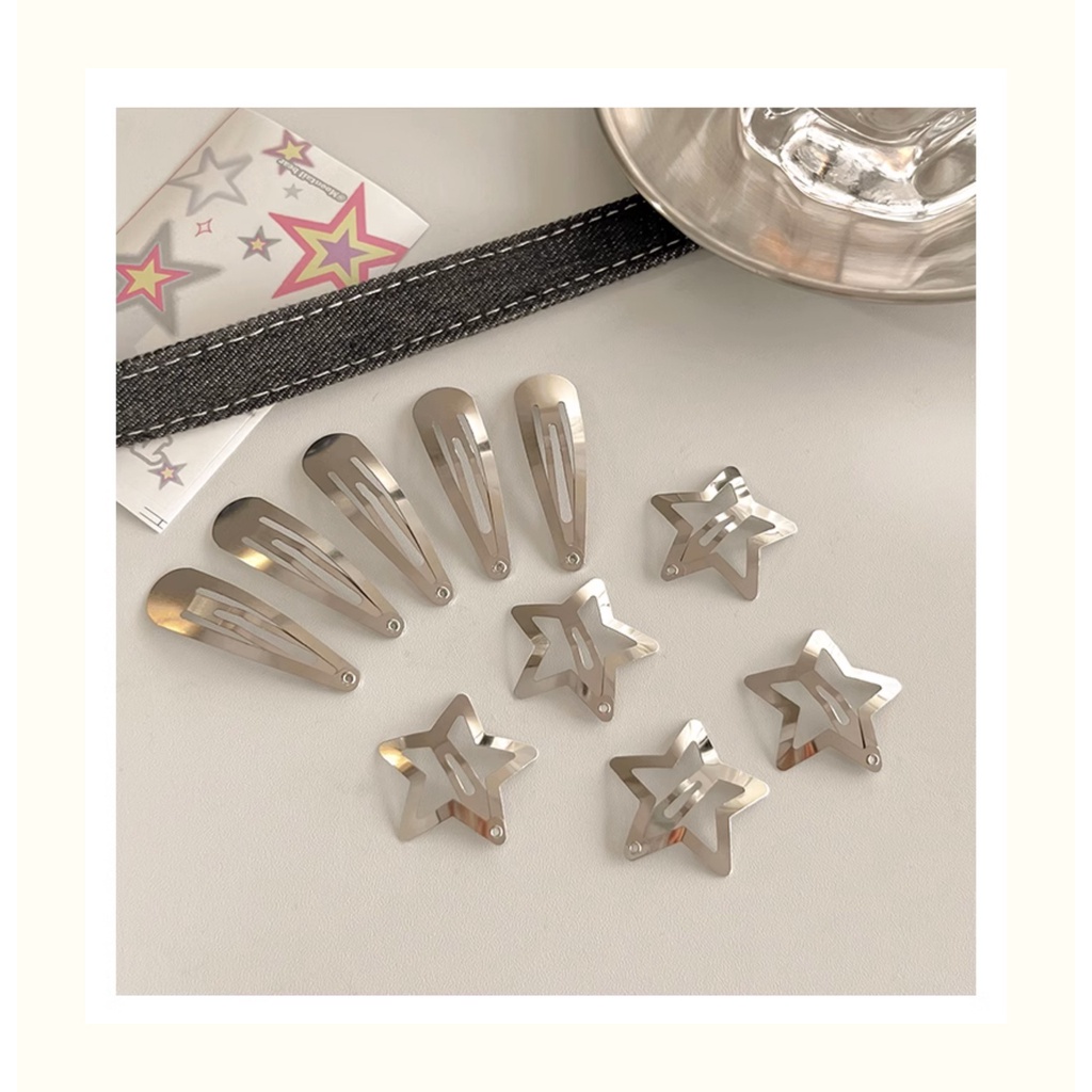 Kẹp Tóc Hình Ngôi Sao Năm Cánh Màu Sáng bb Cho Nữ