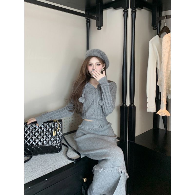 Áo Hoodie Lửng Tay Dài Có Khóa Kéo Màu Sắc Ngọt Ngào Thời Trang Mùa Thu Cho Nữ