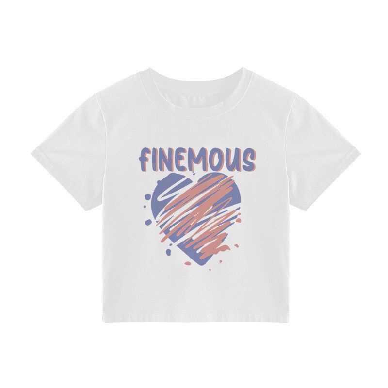 Áo Thun Tay Ngắn Thêu Hình Phong Cách Hàn Quốc Thời Trang Cho Nữ