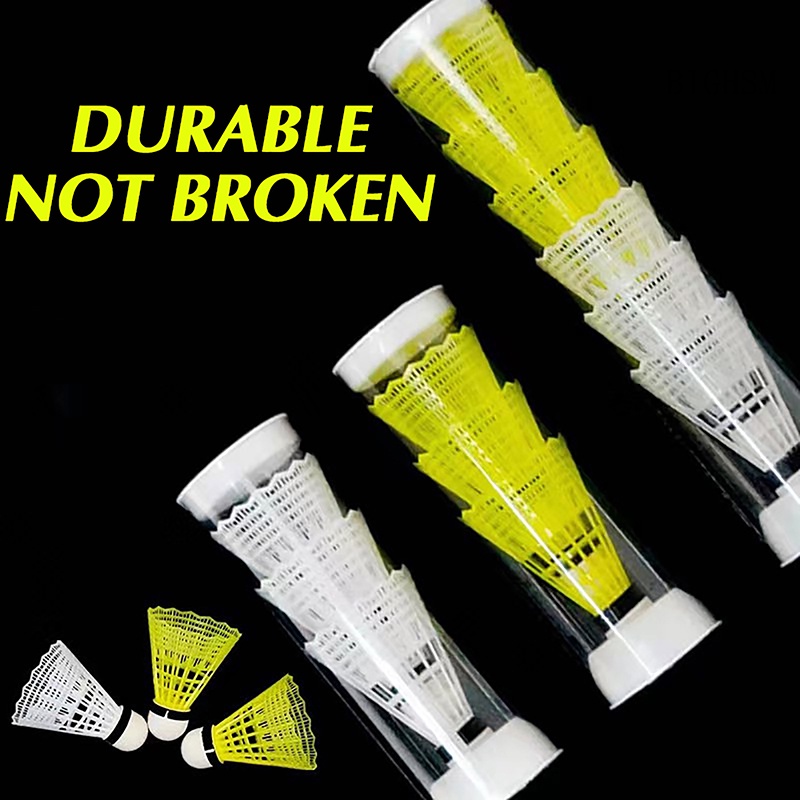 1 Quả Cầu Lông Bằng Nhựa nylon Bền Màu Trắng Vàng skk