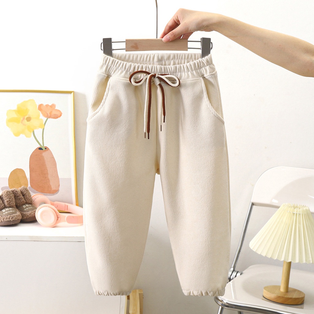 Quần Dài Thể Thao Dáng Rộng Thoáng Khí Thời Trang Thu Đông Cho Bé 80-160cm