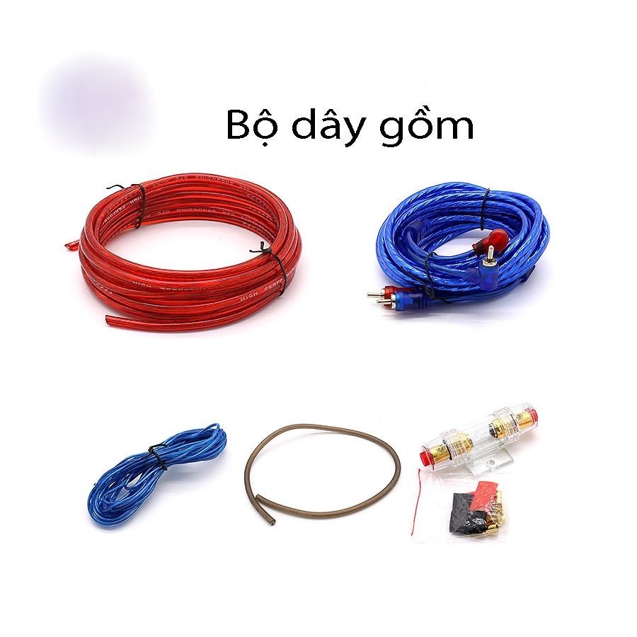 Full Bộ Kit dây đấu nối lắp đặt loa Siêu trầm Ô tô KUERL