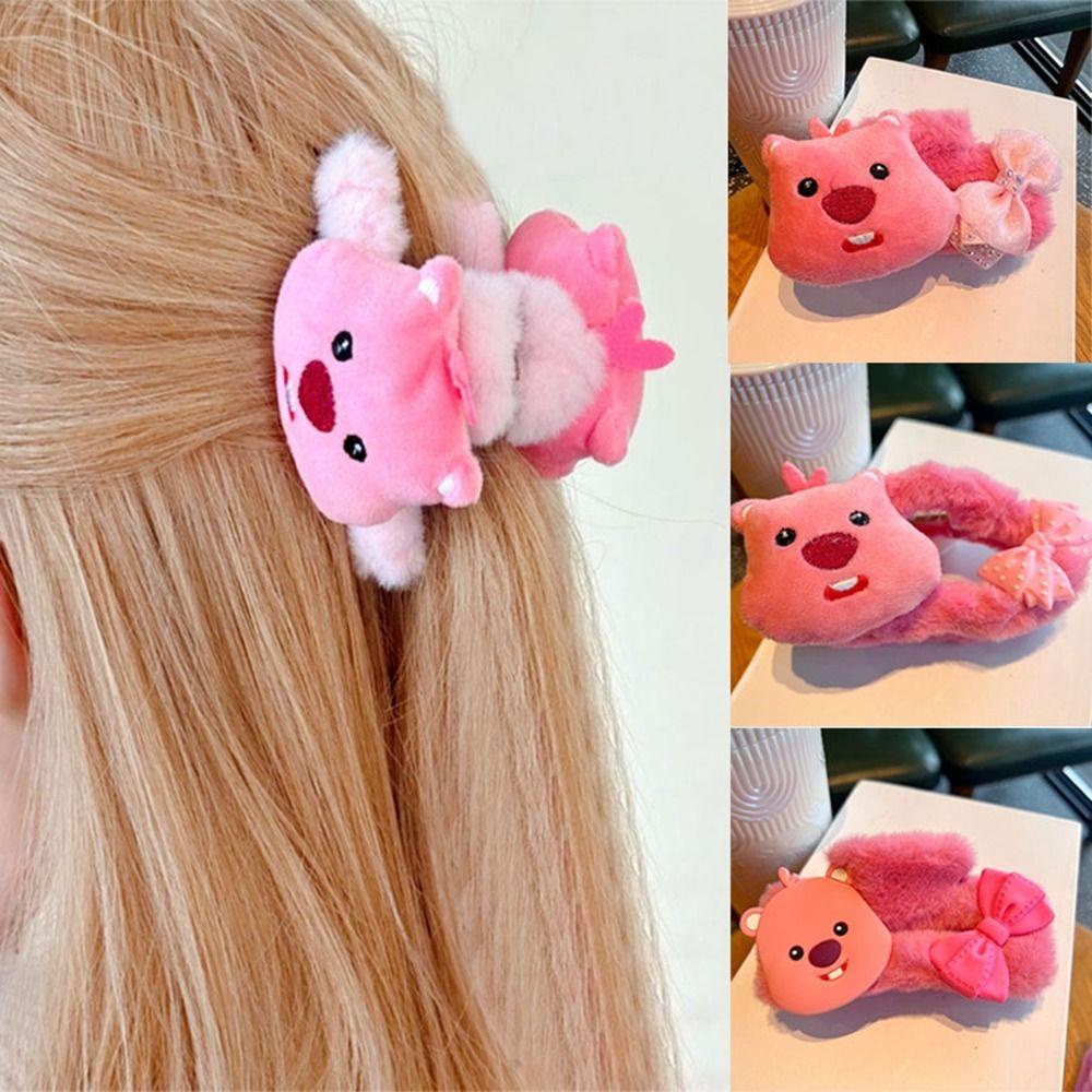 Keene Kẹp Tóc Hình Cá Mập Hoạt Hình Nhồi Bông Sáng Tạo Cho Nữ