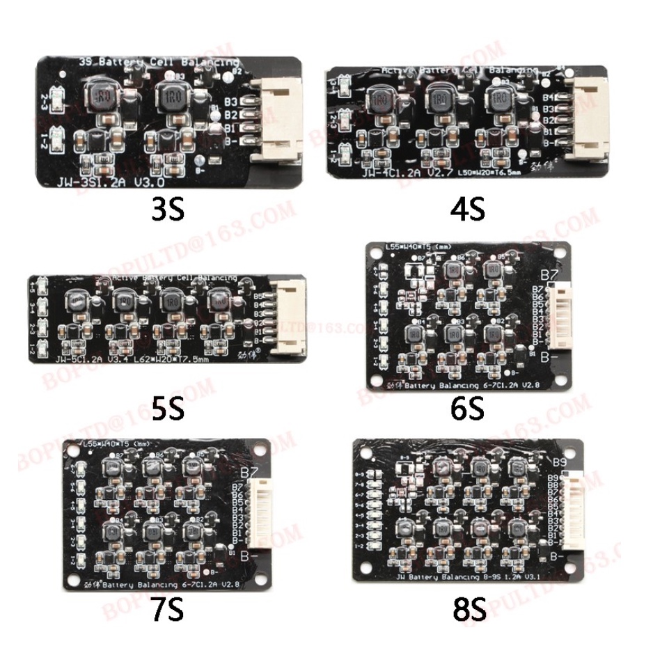 Bộ Cân Bằng Cân Bằng Pin Lithium 1.2A Màu Đỏ Li-ion Lipo Lifepo4 BMS 3S 4S 5S 6S 7S 8S