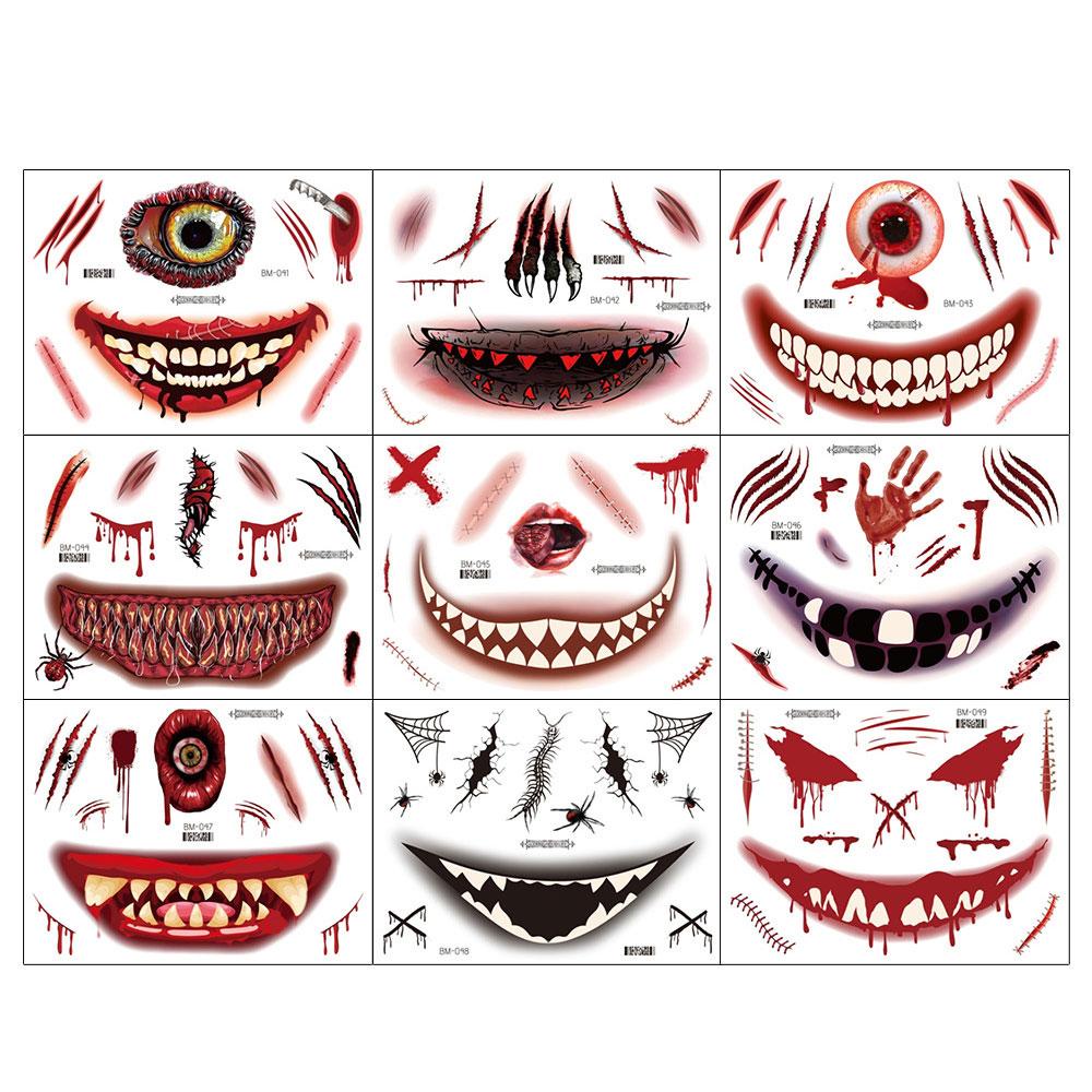 Sms Hình Xăm Dán Chống Nước Hình Nhện Máu n5r7 Phong Cách halloween