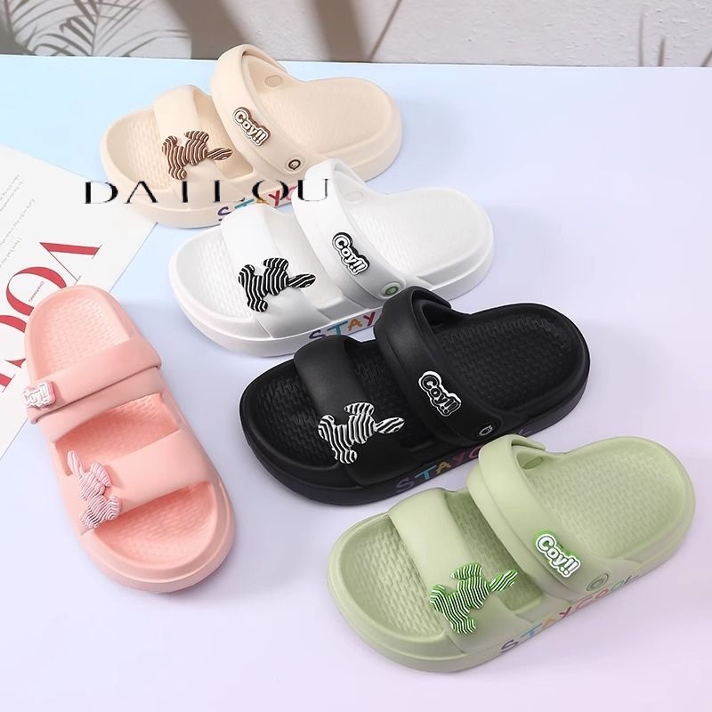 DAILOU  dép nữ dép sandal nữ 2023 hotsale Phối hợp dễ dàng Bảnh bao Độc đáo Thấm hút mồ hôi B98G23A003R 44Z231031
