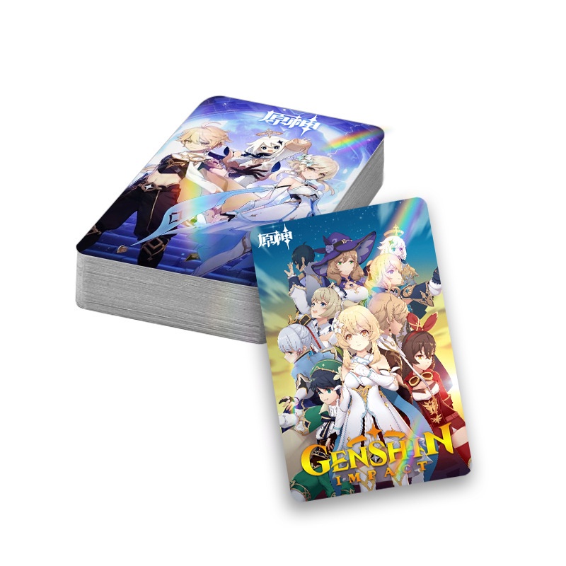 Genshin Laser Flash Lomo Card Collectibles Photocard