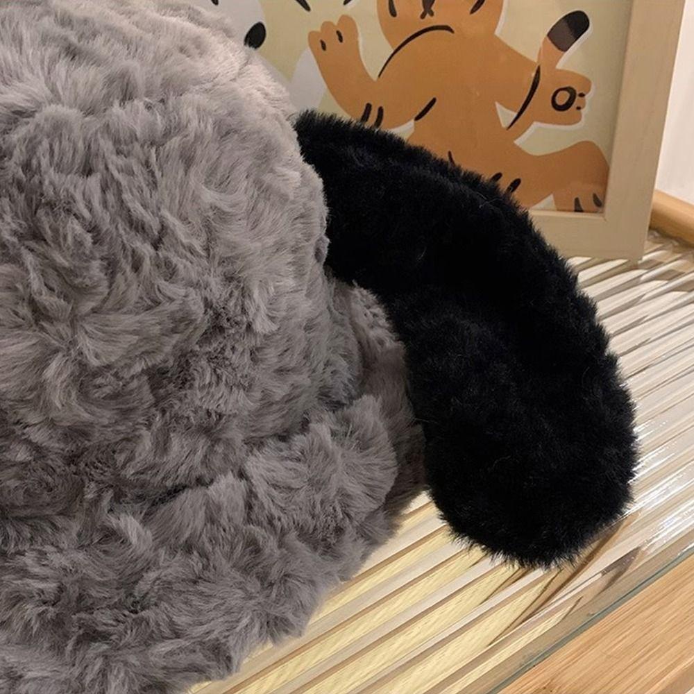 Nón Tai Bèo Phủ Lông Dày Dặn Giữ Ấm Hình Chú Chó Dễ Thương Thời Trang Cho Nữ