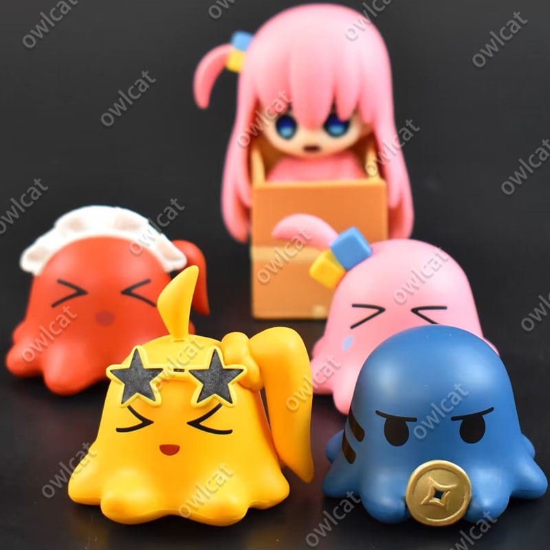 Mô Hình Nhân Vật Set BOCCHI THE ROCK! Hitori Gotoh  5cm Shimokita Nijika Ryo Ikuyo Guitar Hero Bocchi-chan Mango Mask Kessoku Band PVC Figure Packed in Box Model Lonely Rolli