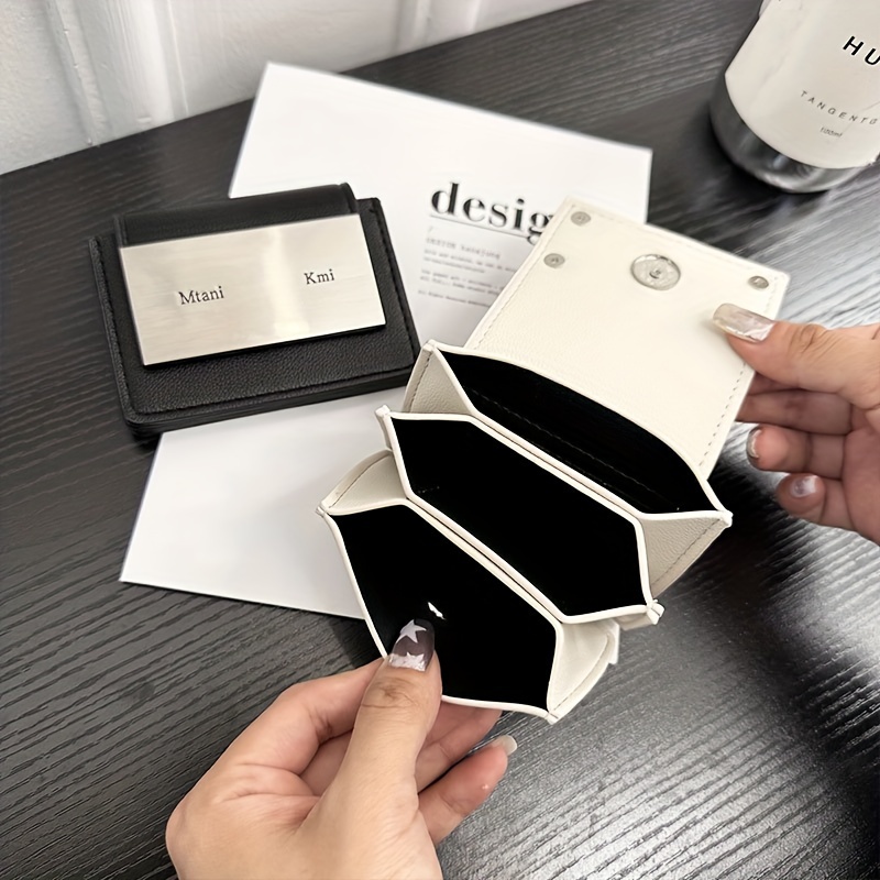 Ví Da Giả Đựng Thẻ Nhiều Ngăn Thời Trang Thường Ngày