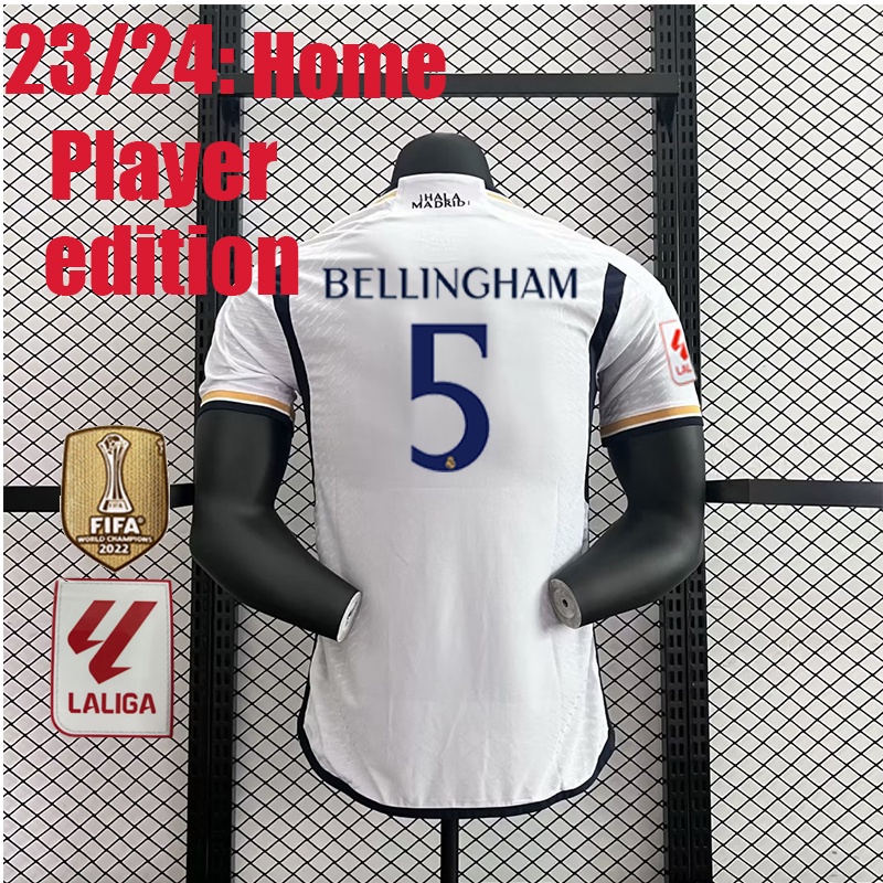 Áo Thun Đá Banh bellingham vini jr. jersey 23-24 r mad Cho Nam