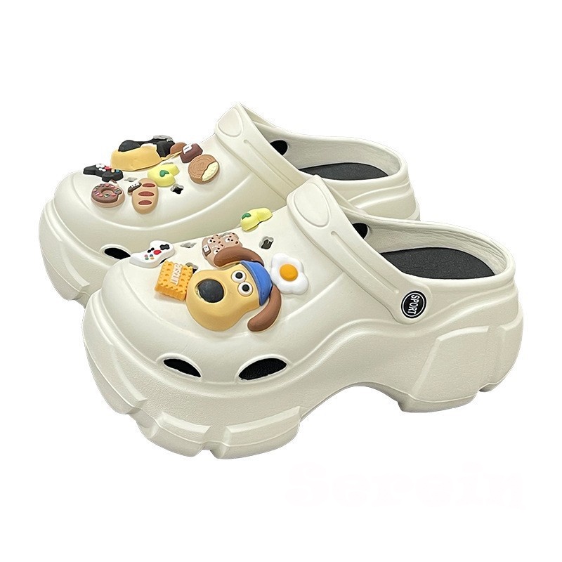 Serein  dép cross đế cao dép nữ dép đi biển Chống Trượt Kiểu dáng độc đáo Thời trang Trẻ trung Đế chống sốc FBT23B08DR 45Z231106