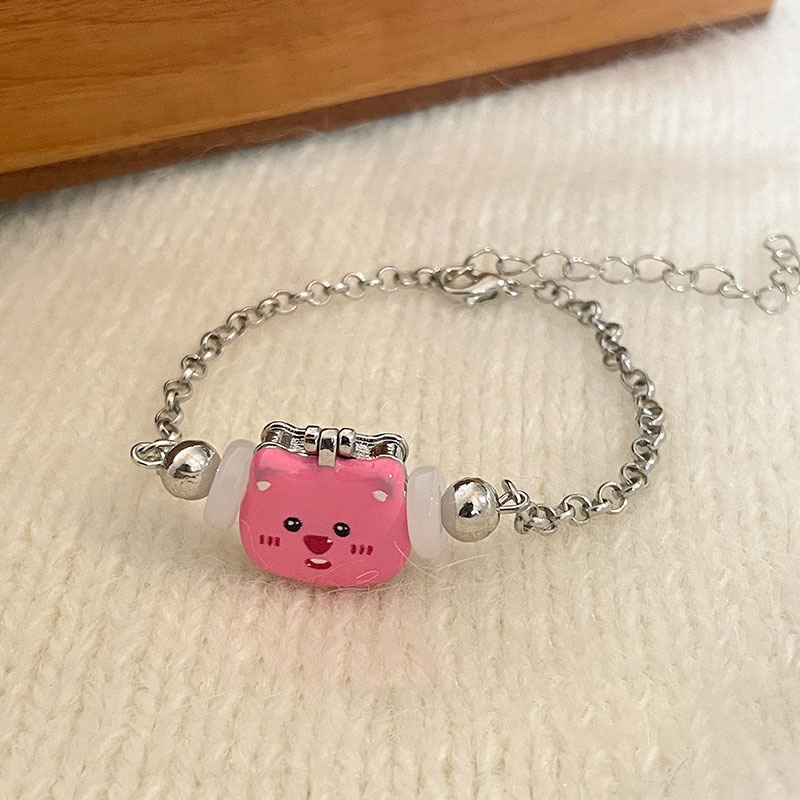 Kawaii loopy Vòng Tay Thiết Kế Hoạt Hình Màu Hồng Dễ Thương Cá Tính Làm Quà Tặng Dành Cho Bạn Nữ
