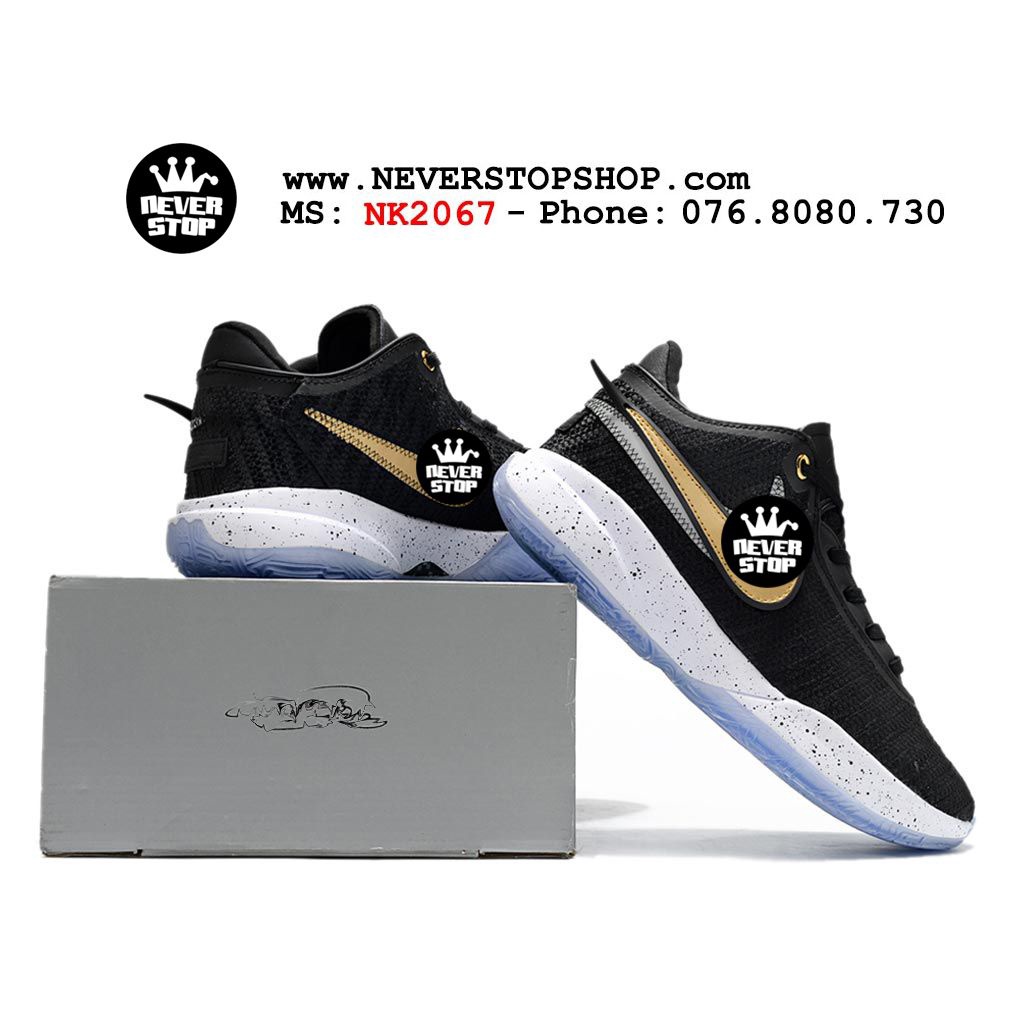 Giày bóng rổ LEBRON 20 ĐEN TRẮNG mới, độ bền bám cao chống mòn chuyên outdoor  | NeverStopShop.com