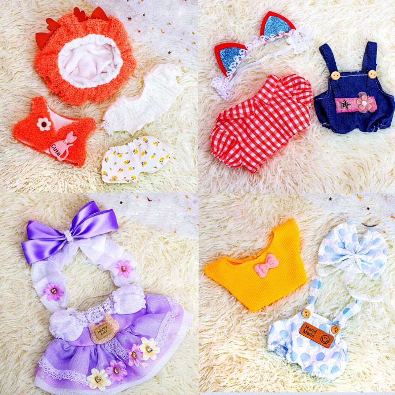 Mới Đầm cotton Đáng Yêu Cho Búp Bê 20cm