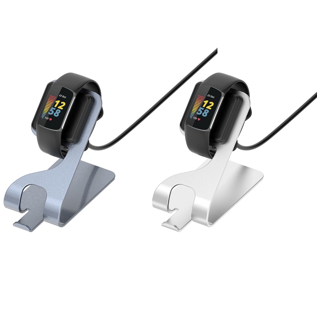 Bộ sạc USB Đế hợp kim nhôm cho Fitbit Charge 5 6 Cáp USB Luxe cho giá đỡ Fitbit Charge5 / 6 có cáp s