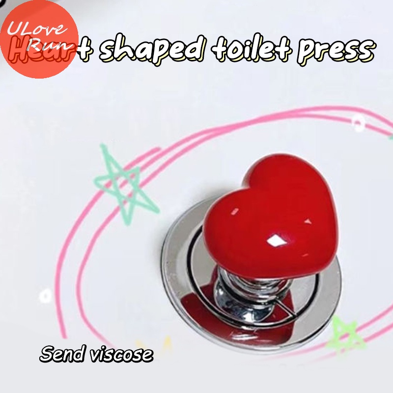 Uloverun 1 / 2 Cái Nút ép vệ sinh hình trái tim đầy màu sắc Công tắc đẩy nước Nail Art Assistant Tủ ngăn kéo cửa tay cầm vn