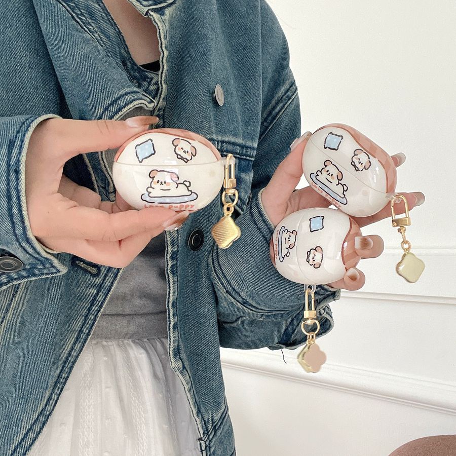 Hoạt Hình Vỏ Bảo Vệ Hộp Sạc Tai Nghe huawei freebuds se2 se 2 Bằng Silicon Hình Chú Chó Dễ Thương Kèm Móc Khóa Tiện Dụng