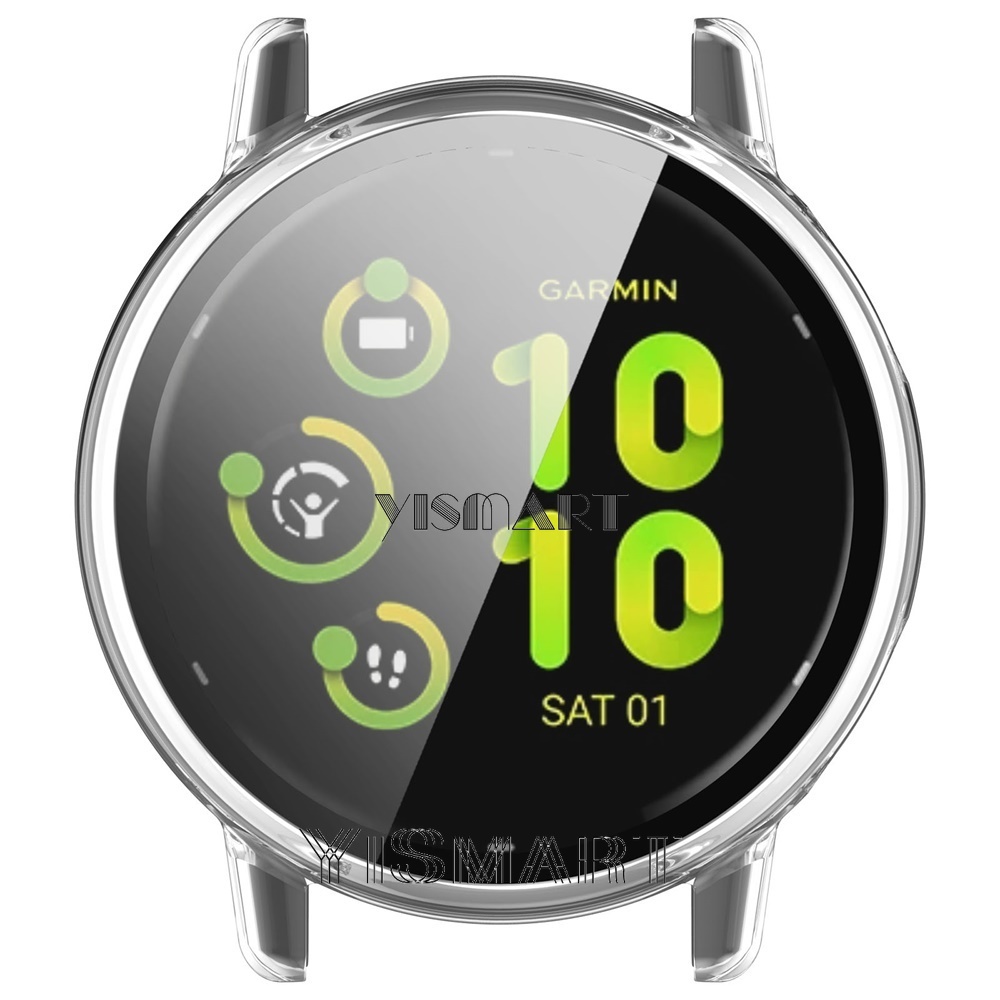 Kính Ốp Bảo Vệ Mặt Đồng Hồ Thông Minh Bằng pc Cứng + Miếng Dán Bảo Vệ Màn Hình Cho garmin vivoactive 5