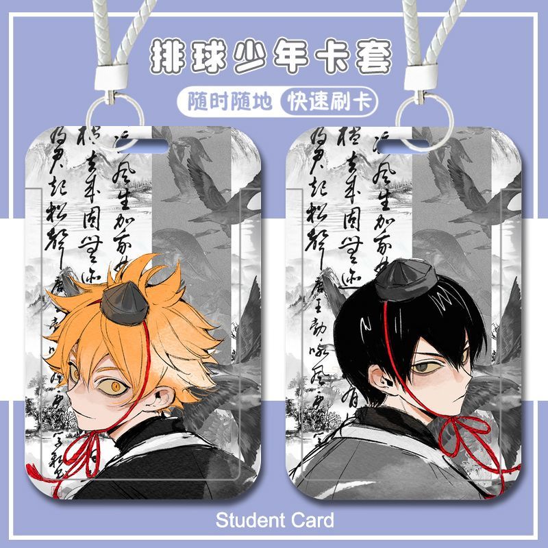 Haikyuu! Bao Đựng Thẻ id / Thẻ id Kiểu Cổ Điển Tiện Dụng Ốp